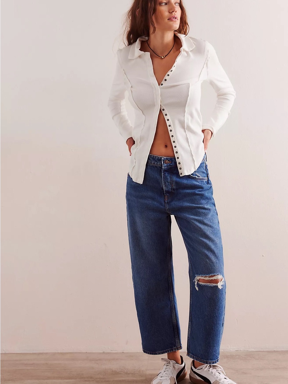 Free People We The Free Deep Trance Dropped Boyfriend Jeans